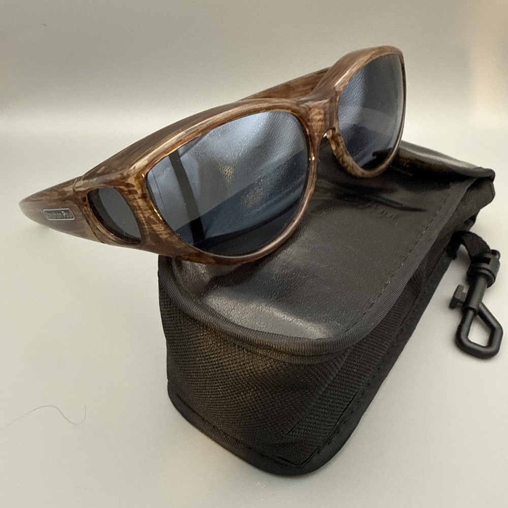 JONATHAN PAUL Polarized Authentic Sunglasses Fitovers Ikara Brown 003 & SoftCase